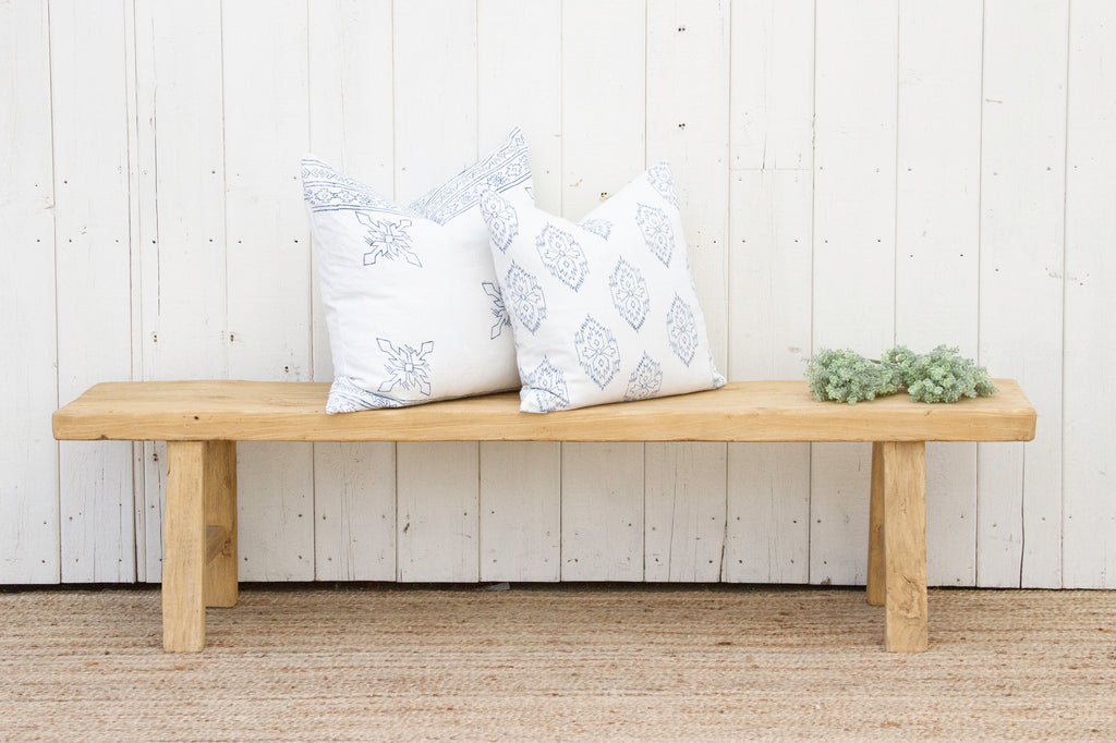 Wooden Bench Bench With Pillow Top Reclaimed Wood Joint Bench– DE