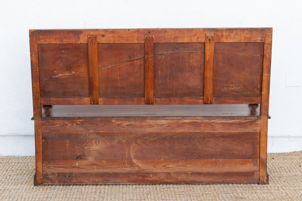 Mid 1800's Italian Walnut Heirloom Storage Bench (Trade)