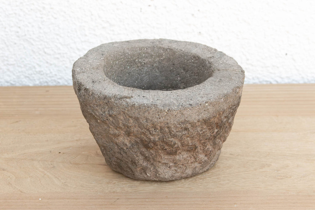 Primitive Stone Mortar Bowl