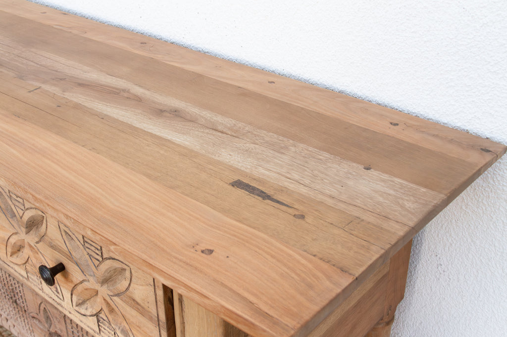 Finely Carved Long Nahuala Console Table