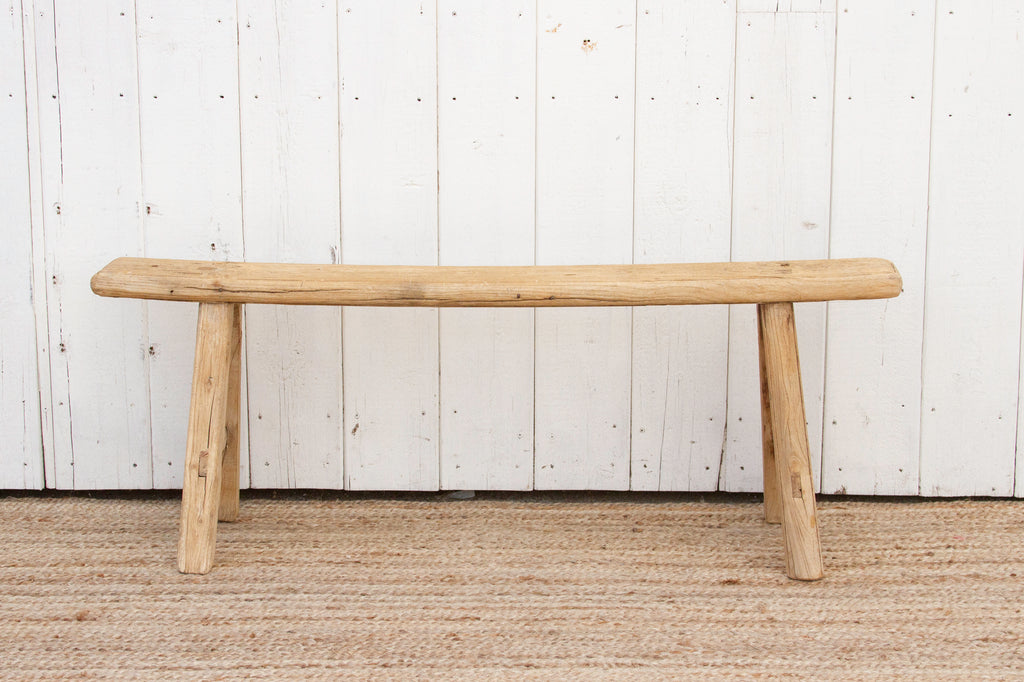 Antique Chinese Elm Wood Bench