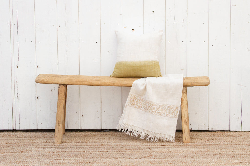 Antique Chinese Elm Wood Bench