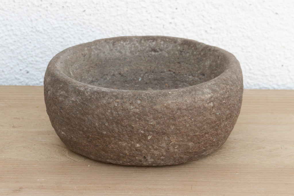Antique Carved Stone Spice Kitchen Bowl