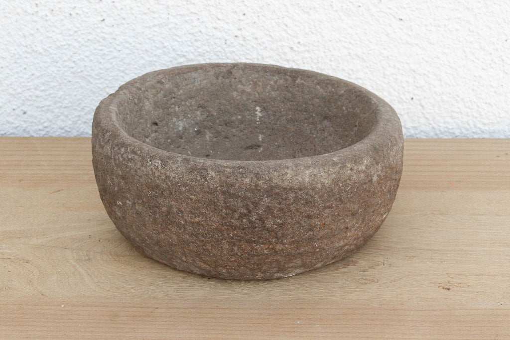 Antique Carved Stone Spice Kitchen Bowl