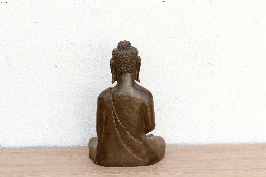 Handcarved Stone Seated Buddha