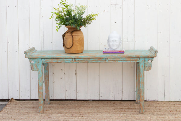 Reclaimed Wood Asian Writing Table