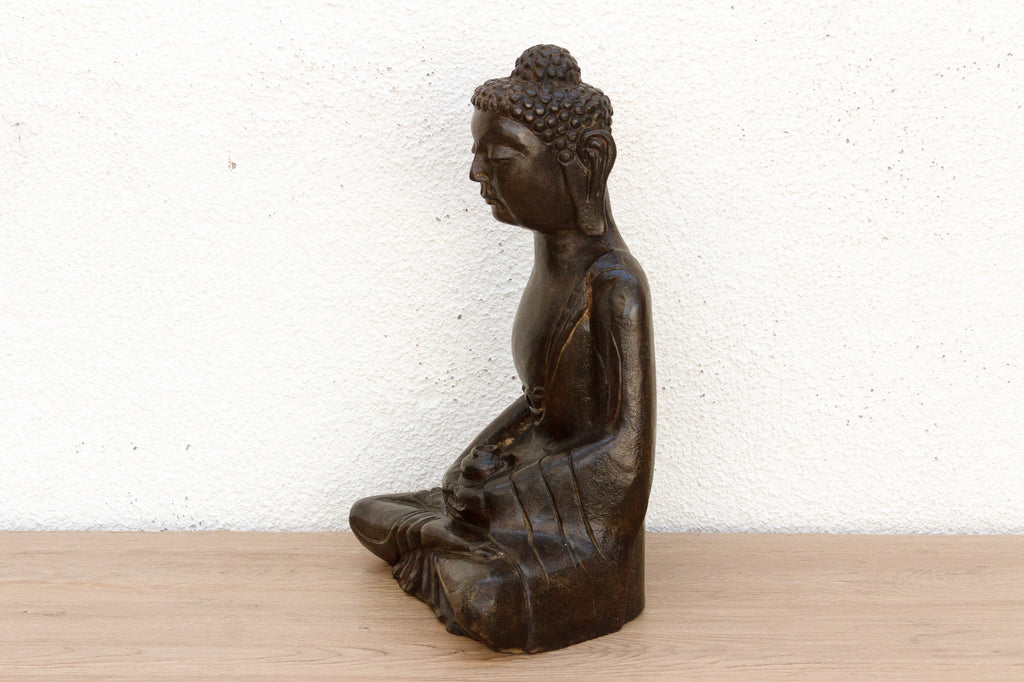 Black Stone Buddha Seated in Meditation (Trade)