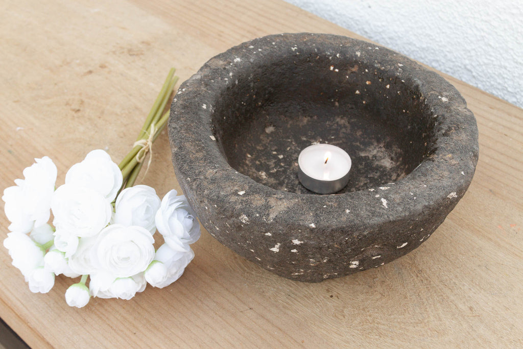 Antique Country Kitchen Stone Bowl