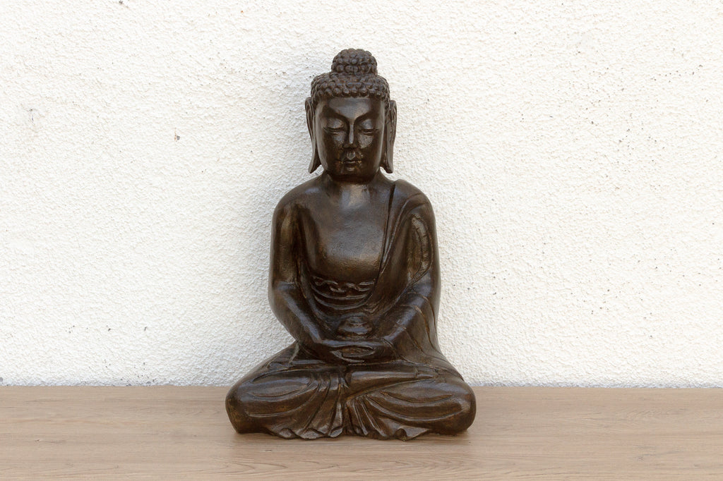 Zen Serenity Polished Stone Carved Buddha
