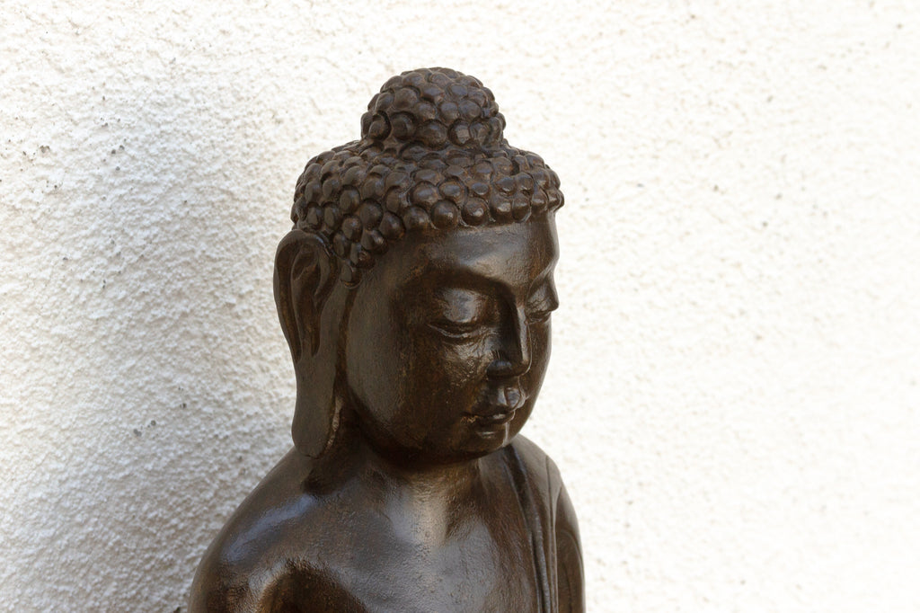 Zen Serenity Polished Stone Carved Buddha