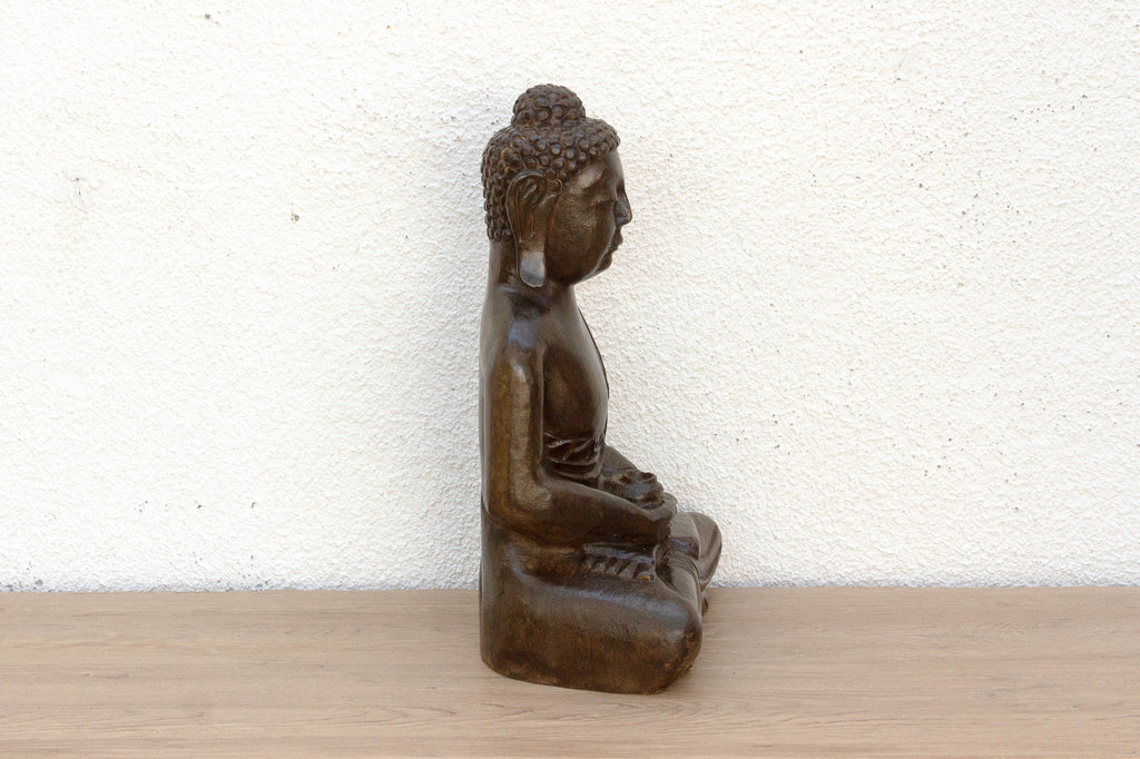 Zen Serenity Polished Stone Carved Buddha