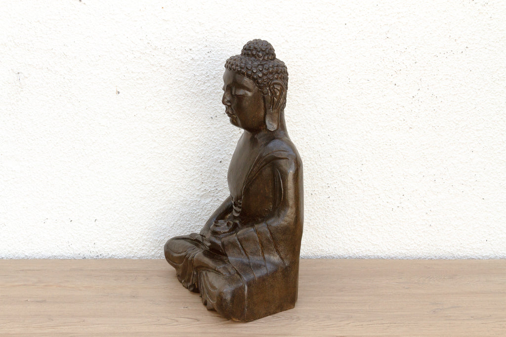 Zen Serenity Polished Stone Carved Buddha