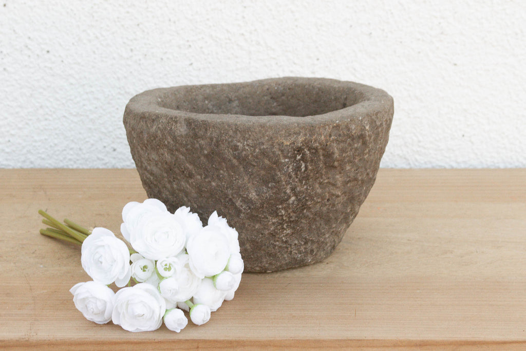 Large Stone Apothecary Mortar Bowl