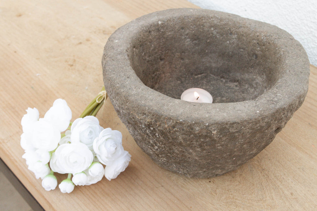 Large Stone Apothecary Mortar Bowl