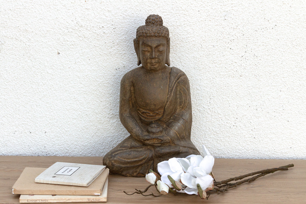 Old Stone Peaceful Garden Buddha