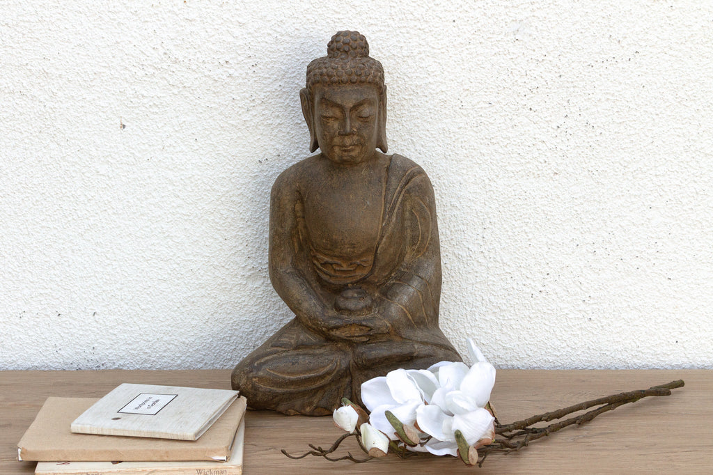 Old Stone Peaceful Garden Buddha