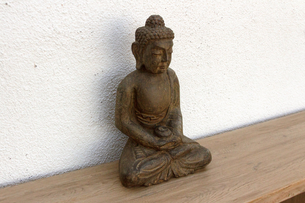 Old Stone Peaceful Garden Buddha