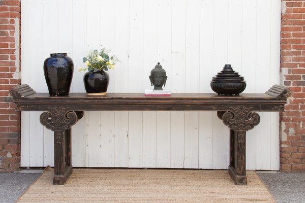 Antique Imposing Carved Chinese Altar Table