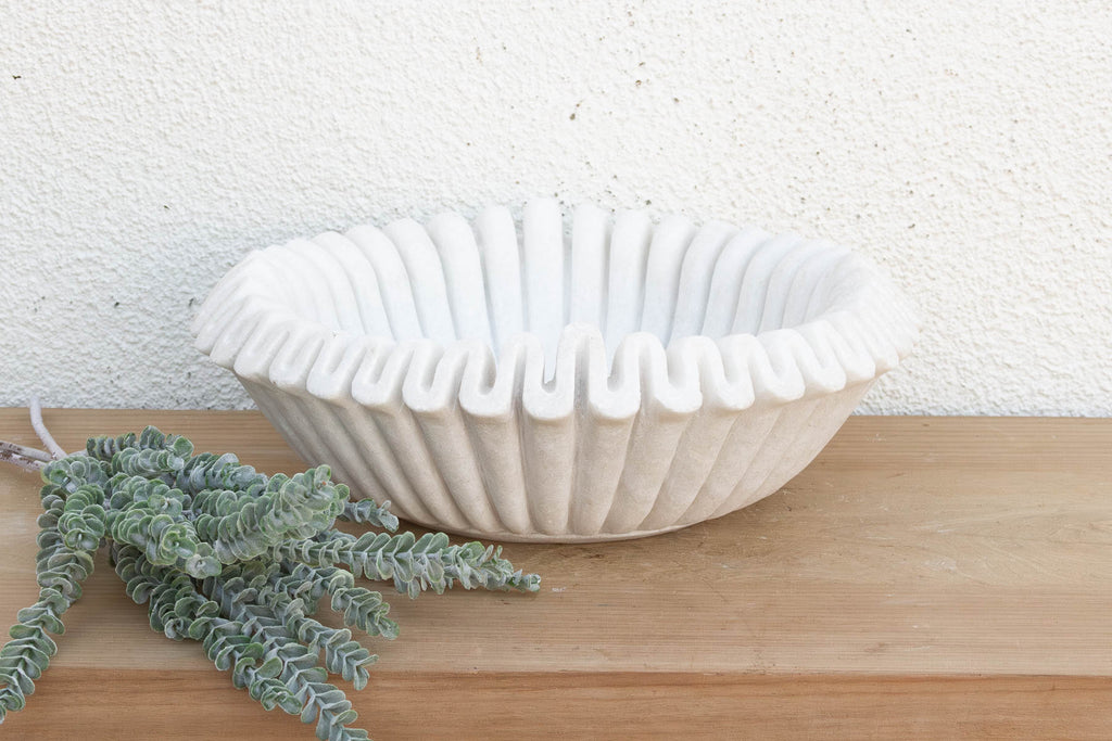 Large Organic Modern Marble Bowl