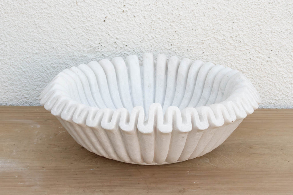 Large Organic Modern Marble Bowl