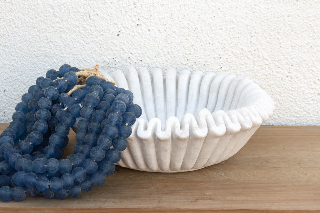 Sculptural Shell Marble Stone Vessel