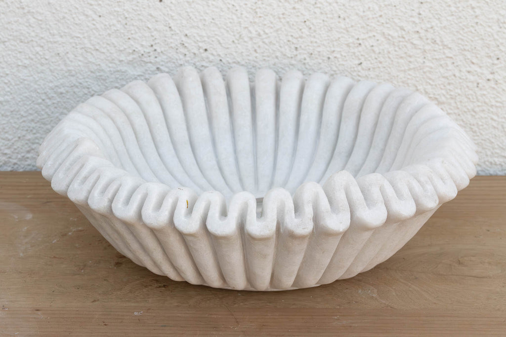 Sculptural Shell Marble Stone Vessel
