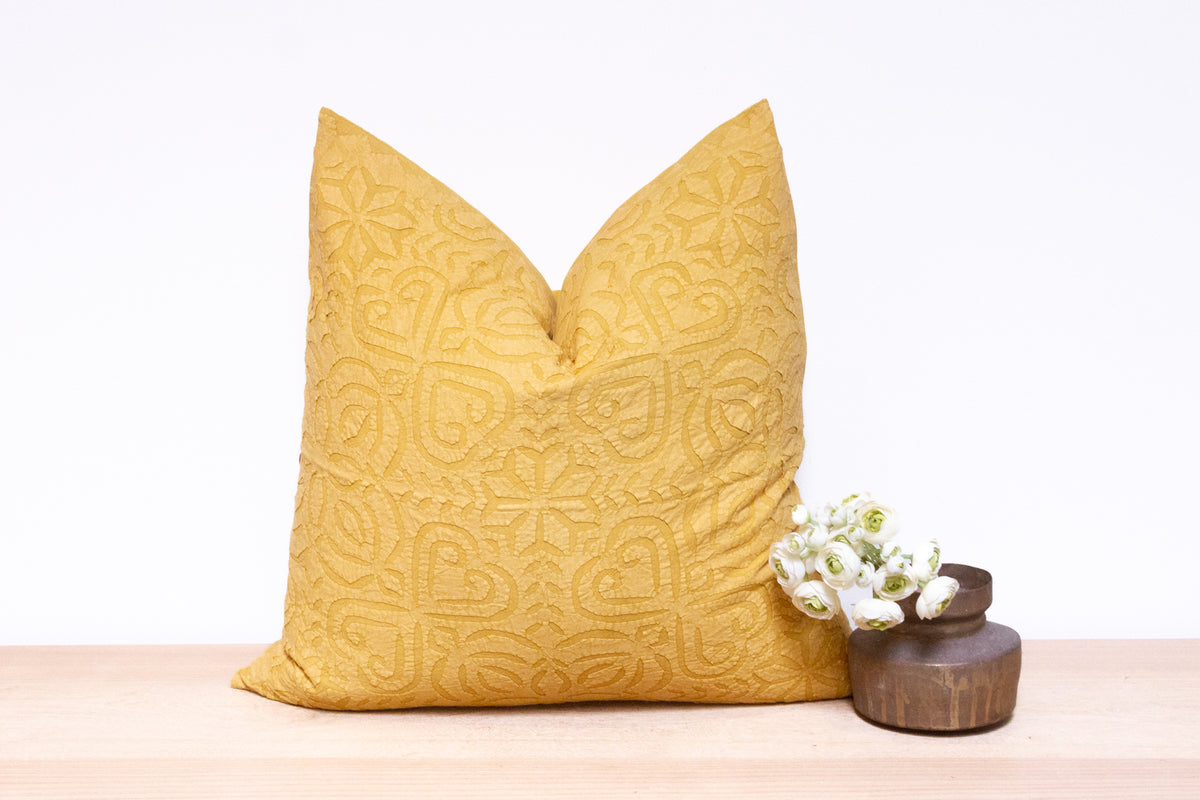 Hunyadi Yellow Handmade Pillow Cover– DE-COR Globally Inspired