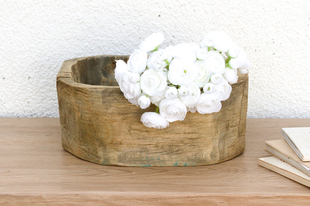 Antique Farmers Wood Basin Bowl