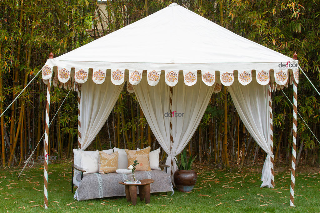 indian tent Large Marigold Blockprint Indian Canopy Tent– DE-COR