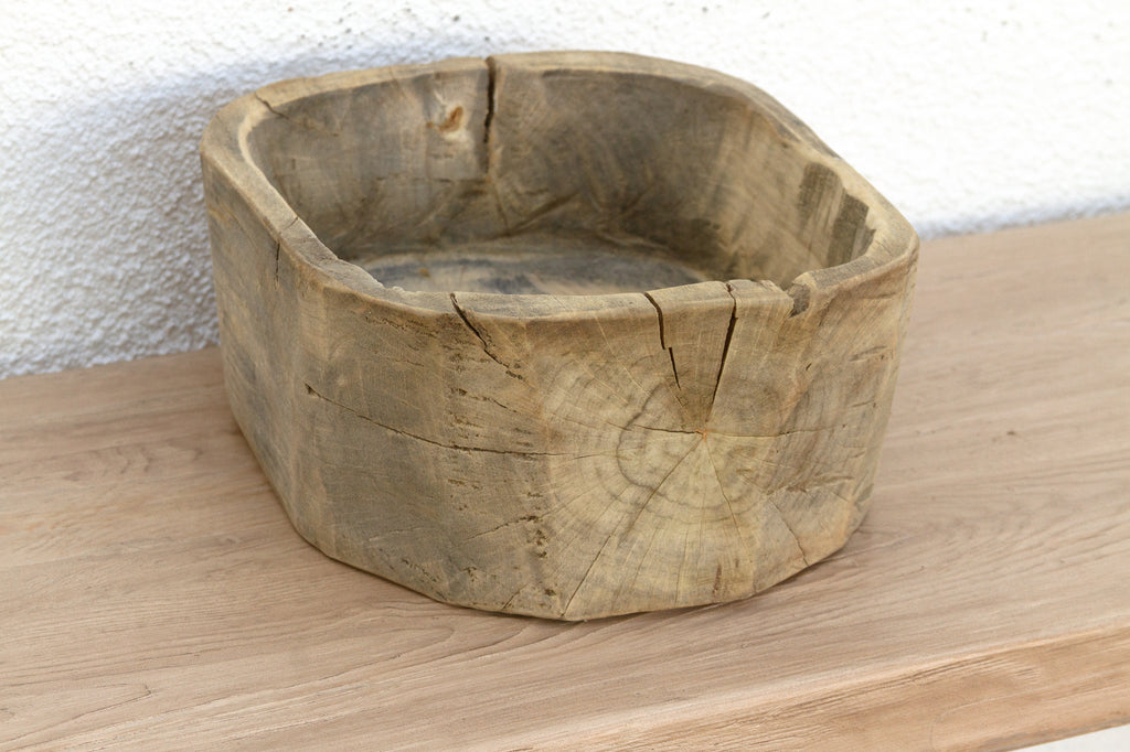 Antique Farmers Wood Basin Bowl