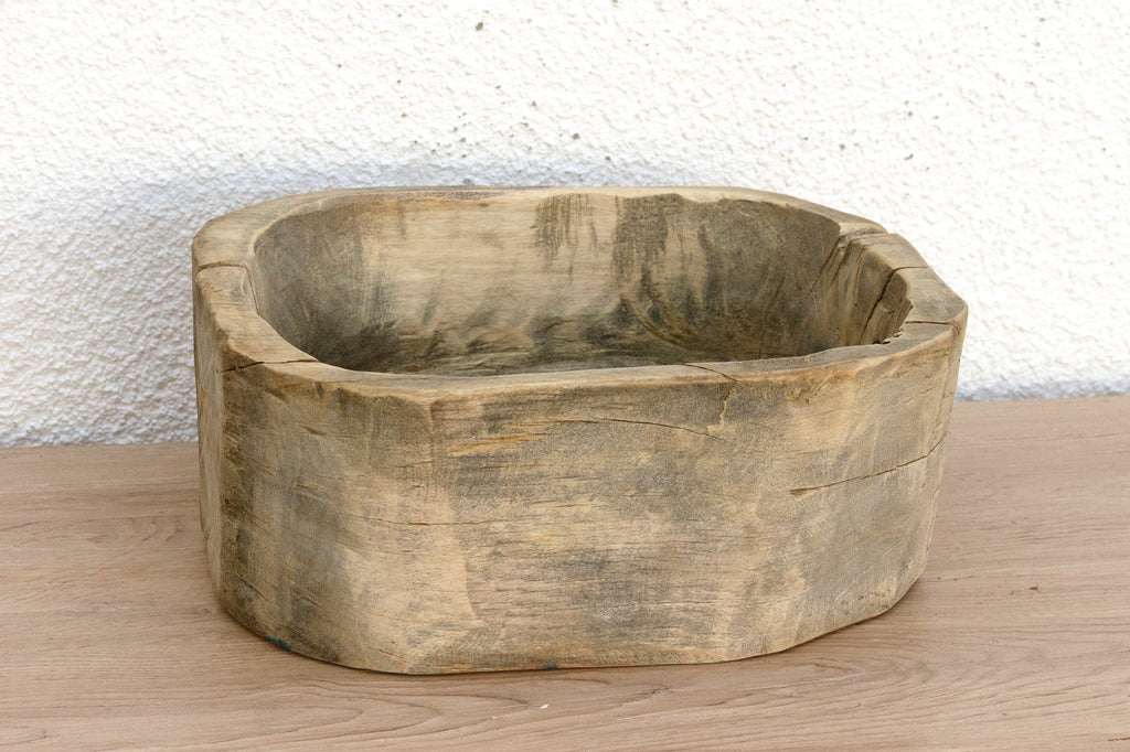 Antique Farmers Wood Basin Bowl