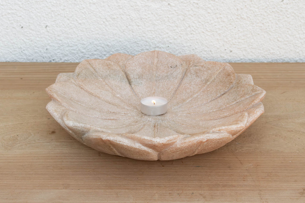 Blush Pink Stone Lotus Flower