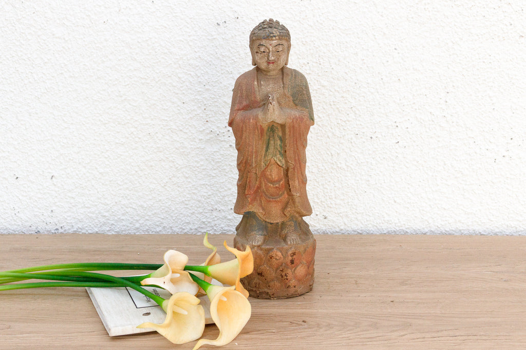 Small Graceful Hand-Painted Standing Buddha (Trade)