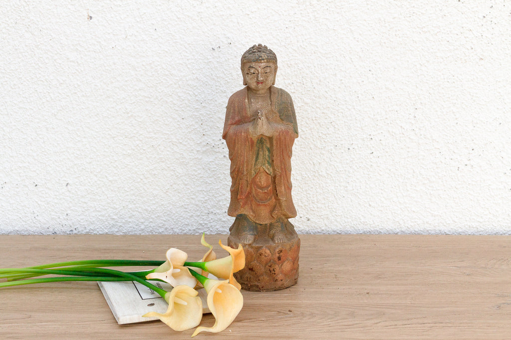 Small Graceful Hand-Painted Standing Buddha (Trade)