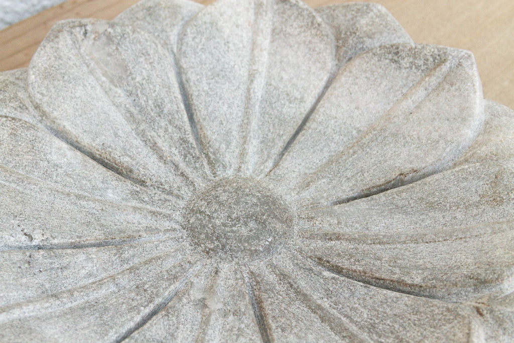 Petite Grey Stone Lotus Flower