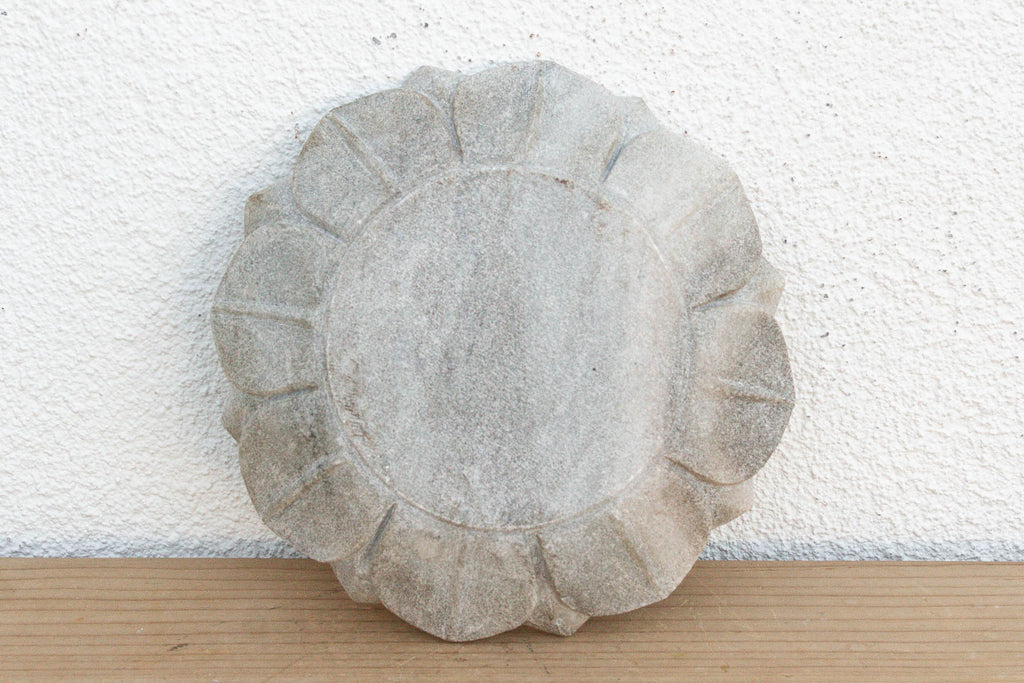 Petite Grey Stone Lotus Flower