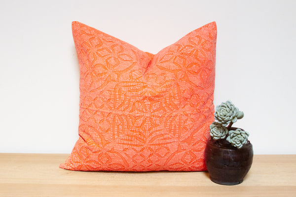 Crayola Orange Handmade Pillow Cover