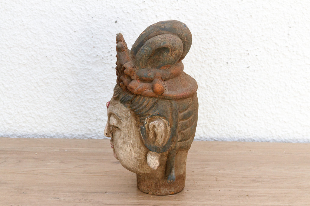 Finely Carved Small Asian Buddha Head