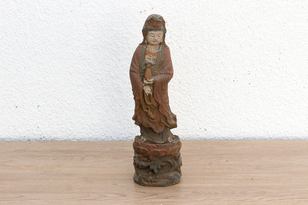 Small Asian Carved Guan Yin Figure