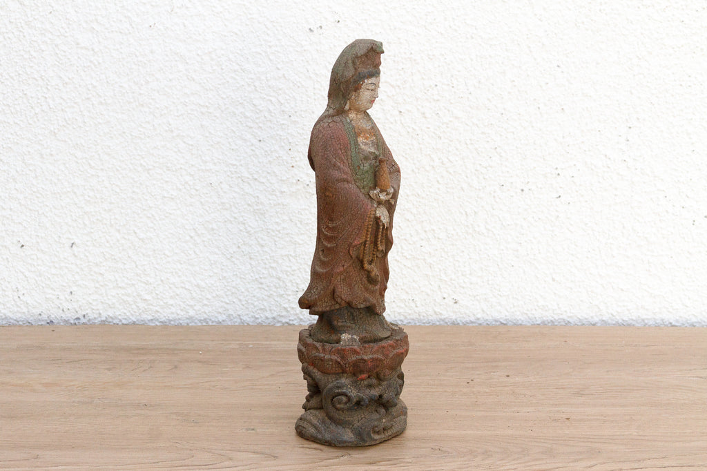 Small Asian Carved Guan Yin Figure