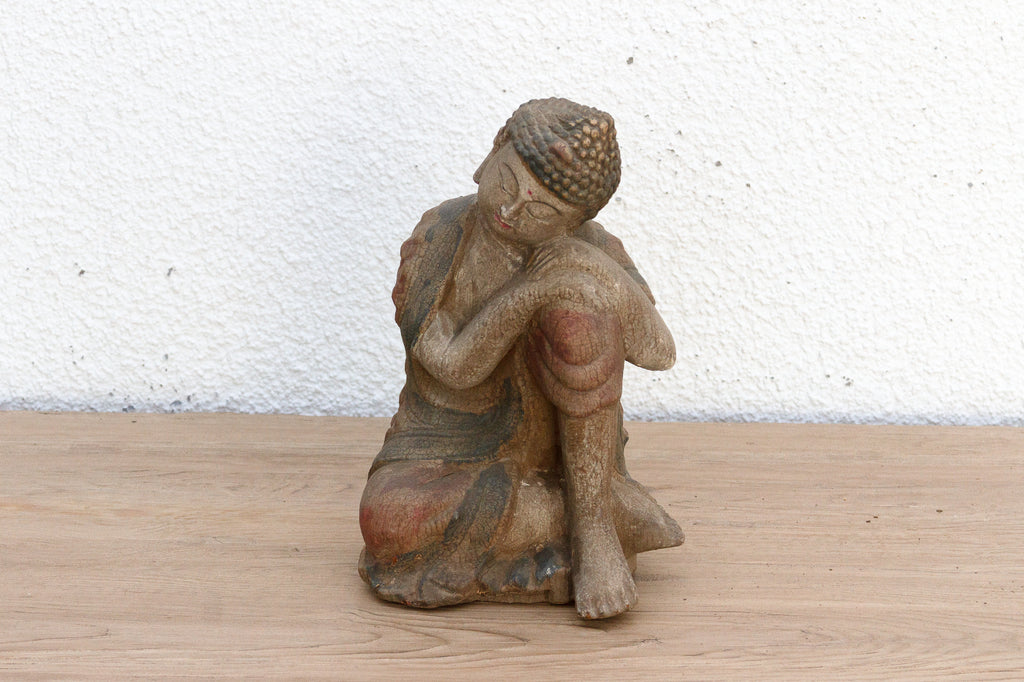 Small Table Top Handpainted Resting Buddha