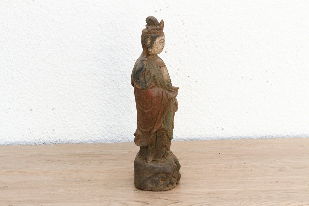 Vintage Beautifully Carved Standing Buddha