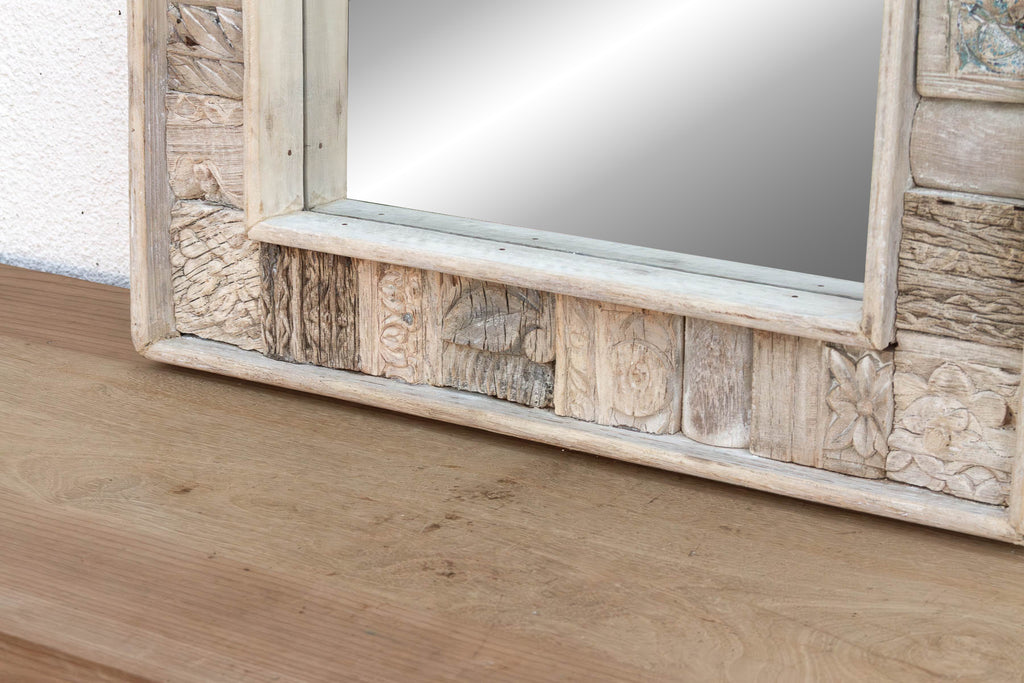 Rustic Abstract Carved Wall Mirror (Trade)