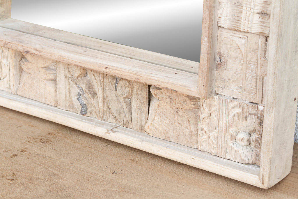 Rust Modern Farmhouse Carved Mirror