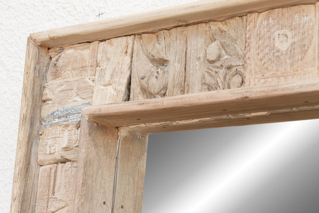 Rust Modern Farmhouse Carved Mirror (Trade)