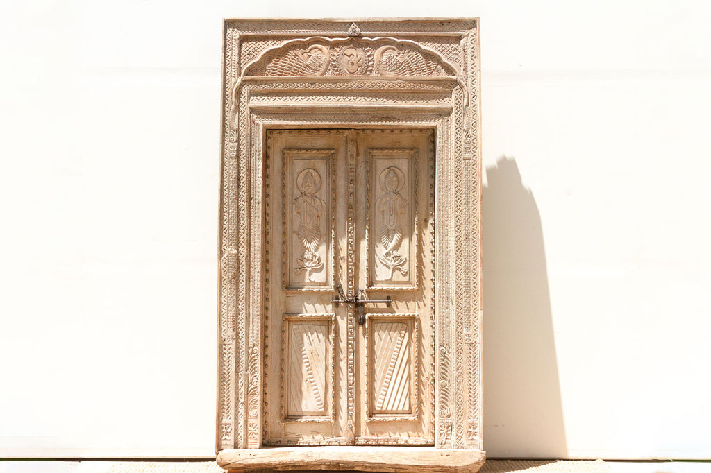 Monumental Antique Indian Teak Krishna Door (Trade)