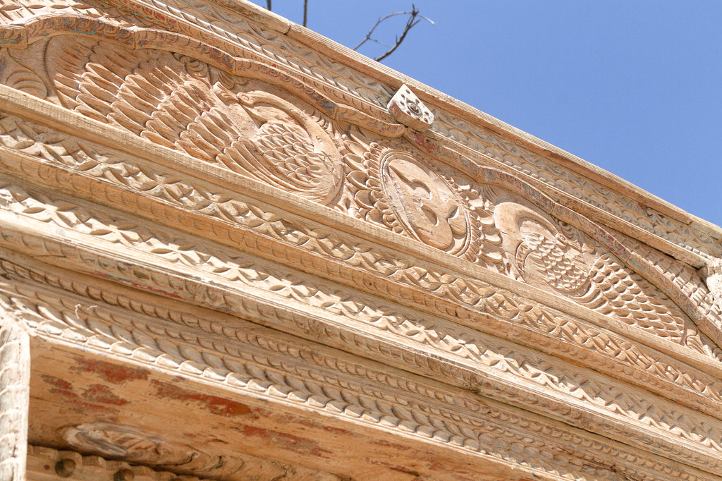 Monumental Antique Indian Teak Krishna Door (Trade)