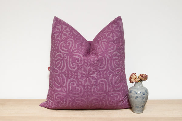 African Violet Handmade Pillow Cover