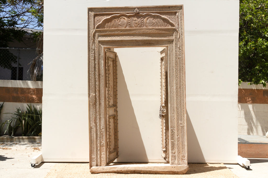 Monumental Antique Indian Teak Krishna Door (Trade)