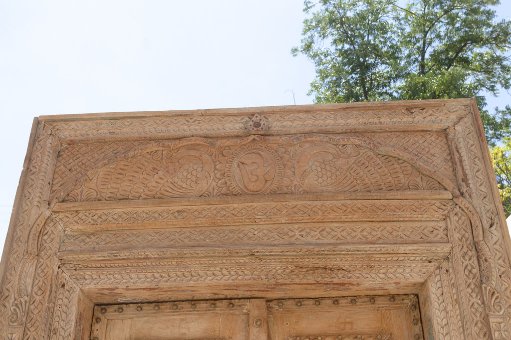 Monumental Antique Indian Teak Krishna Door (Trade)